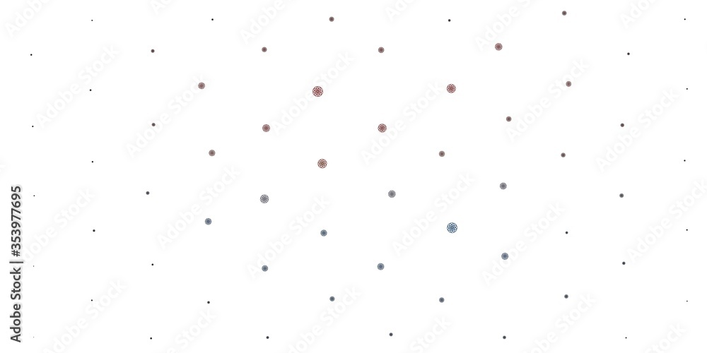 Light Blue, Yellow vector texture with memphis shapes.