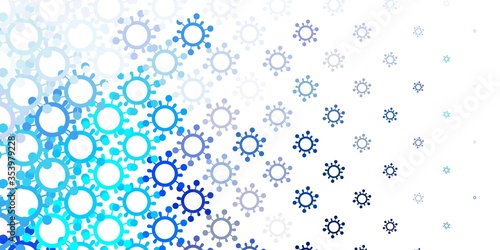 Light BLUE vector texture with disease symbols.