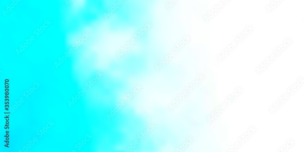 Light BLUE vector layout with cloudscape. Shining illustration with abstract gradient clouds. Template for websites.