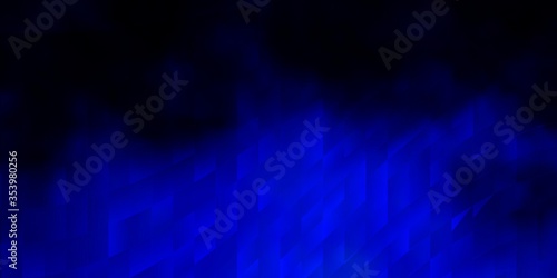 Dark BLUE vector background in polygonal style.