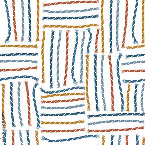 Retro seamless pattern of sailor rope illustration vector EPS10 ,Design for fashion,fabric,web,wallpaper,wrapping,cover and all prints