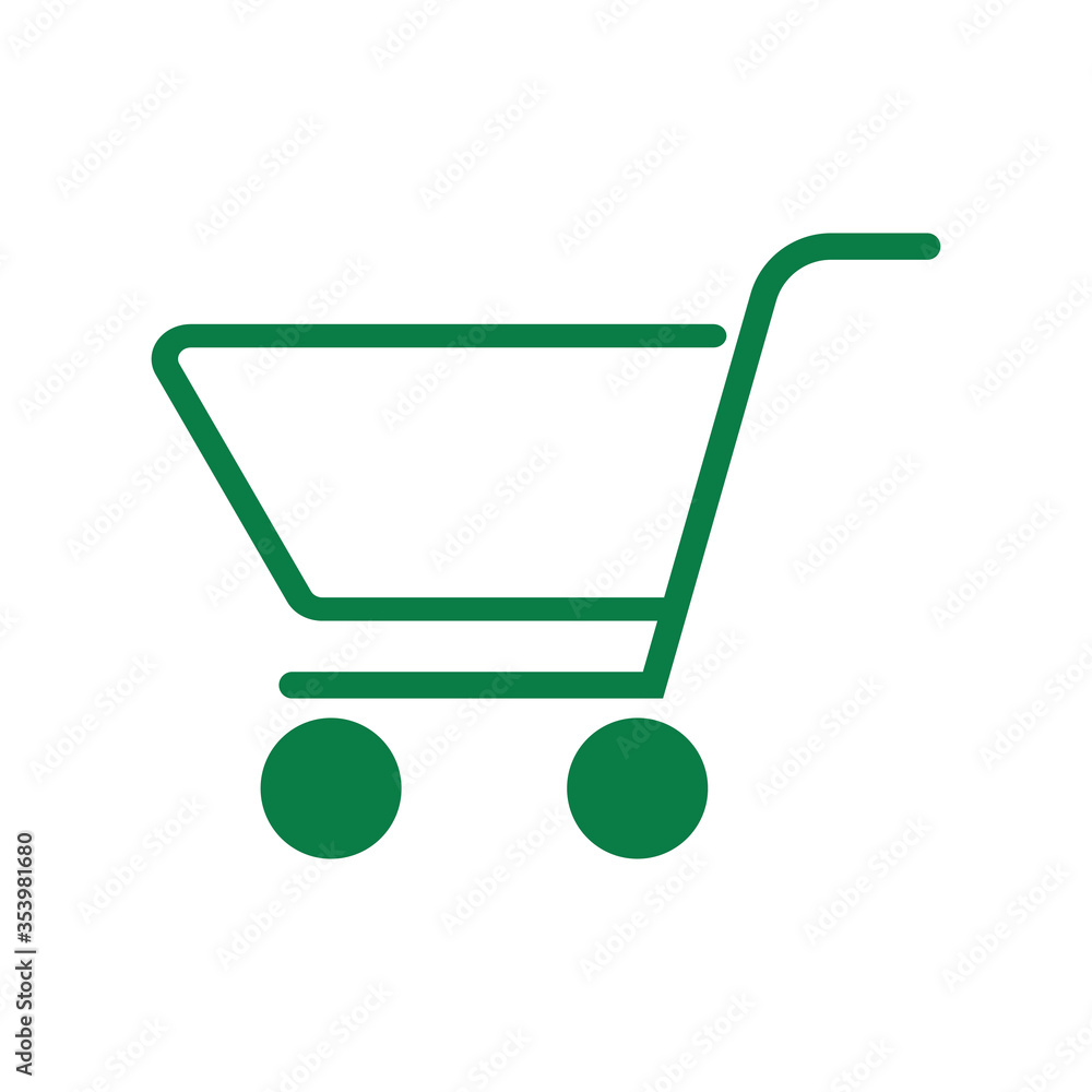 Cart shopping icon. Retail market button vector Cart shopping icon. Retail market button vector