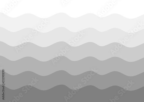 Abstract wave line or curve shapes composition elements pattern design on difference gray and white shade background. Using for paper printing, book cover, page fill, backdrop and wallpaper.