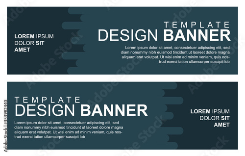 Vector abstract design banner web template.