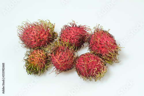 rambutan isolated on the white background