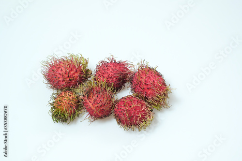 rambutan isolated on the white background