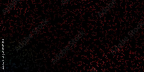 Dark Green, Red vector template with esoteric signs.