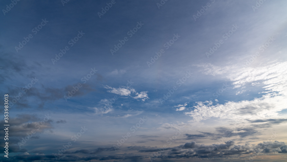 Blue sky of afternoon light and clouds. Blue sky of afternoon light and clouds.