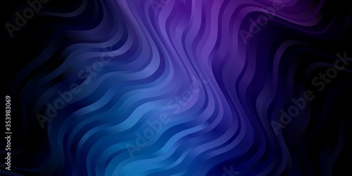 Dark Pink, Blue vector backdrop with bent lines. Brand new colorful illustration with bent lines. Best design for your ad, poster, banner.