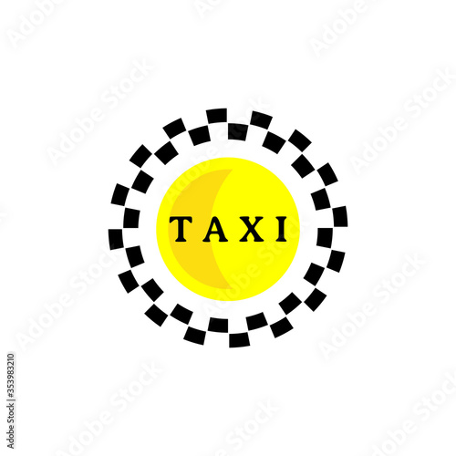 Taxi logo isolated on white background. Taxi service brand design.