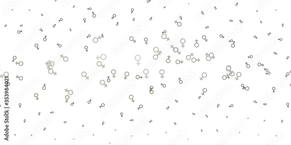Light Gray vector backdrop with woman's power symbols. Light Gray vector backdrop with woman's power symbols.