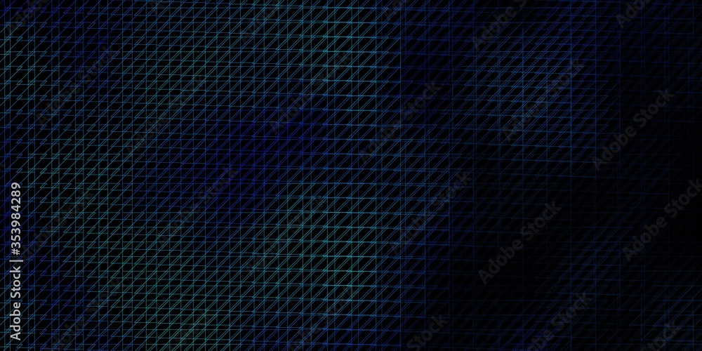 Dark BLUE vector template with lines. Modern abstract illustration with colorful lines. Best design for your posters, banners.