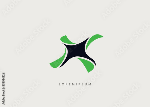 Propeller Logo - Letter X Drone Logo