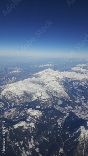 Flug über Berge / flight over mountains