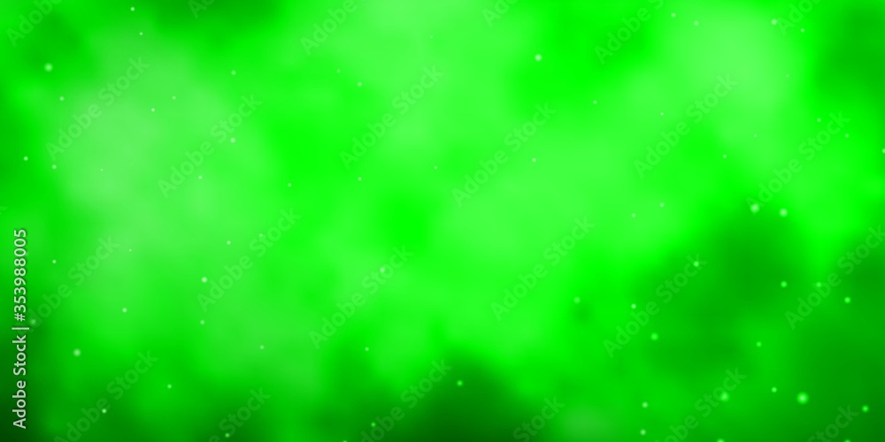 Light Green vector pattern with abstract stars. Shining colorful illustration with small and big stars. Pattern for websites, landing pages.