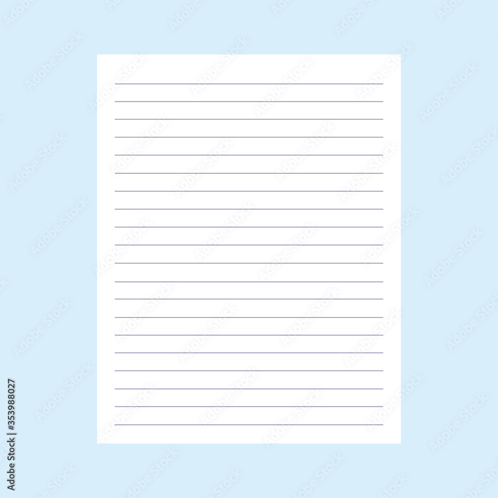 Notebook paper in a line. Page from school notepad. Vector texture of an empty sheet for notes. Notebook paper in a line. Page from school notepad. Vector texture of an empty sheet for notes.