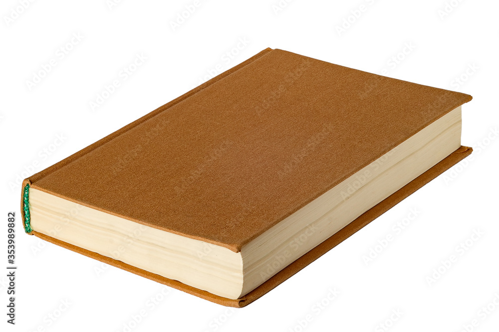 Brown hardcover book isolated on white background. Brown hardcover book isolated on white background.