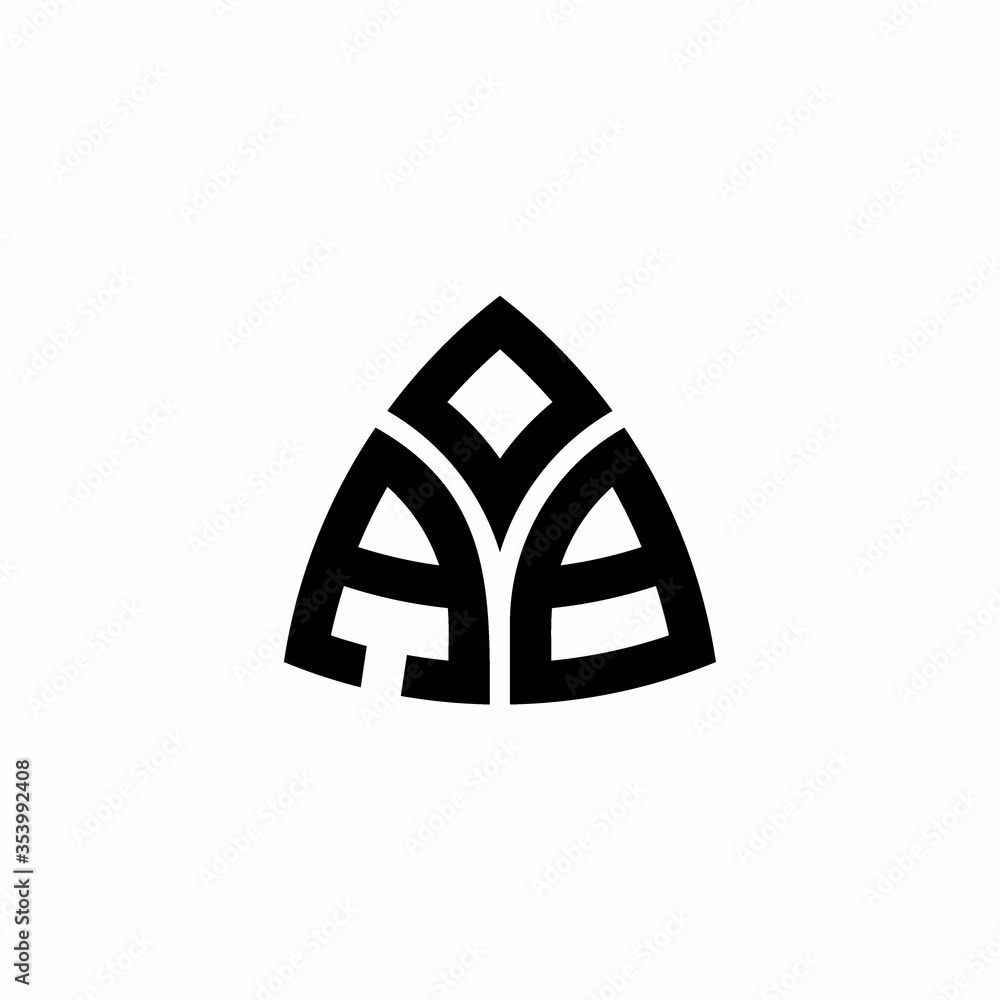 AB monogram logo with modern triangle style design template AB monogram logo with modern triangle style design template