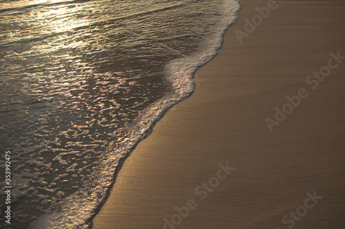 Golden light at Mexican beach