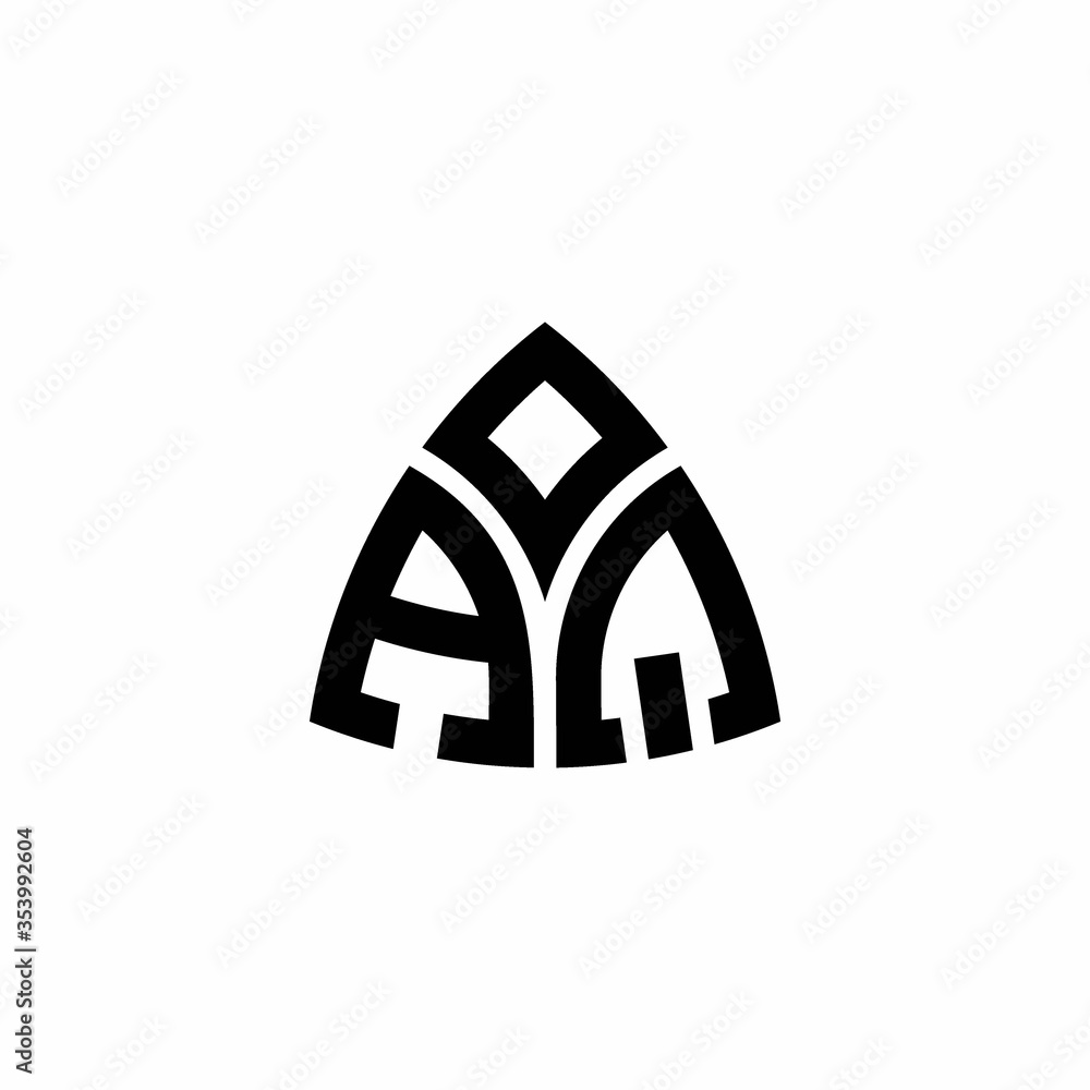 AQ monogram logo with modern triangle style design template AQ monogram logo with modern triangle style design template