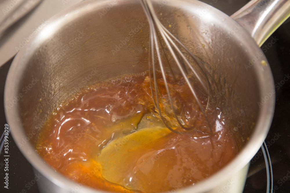 The process of making jelly from natural fruits. The process of making jelly from natural fruits.