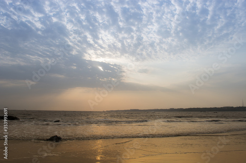 Sunset with amazing clouds formation