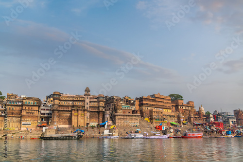 Banaras Ganga Ghat Uttar Pradesh India photo