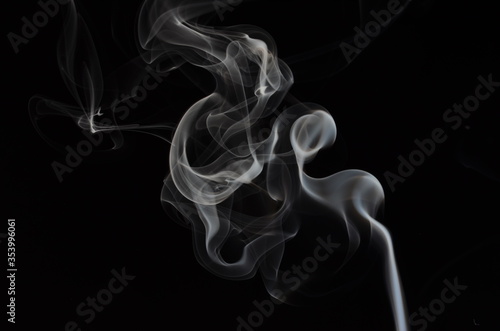smoke on black