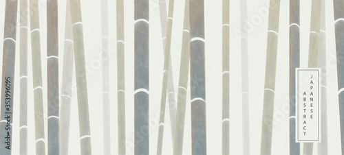 Oriental Japanese style abstract pattern background design elegant nature bamboo backdrop © BabyQ