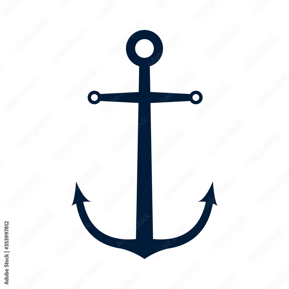 Anchor icon on white background