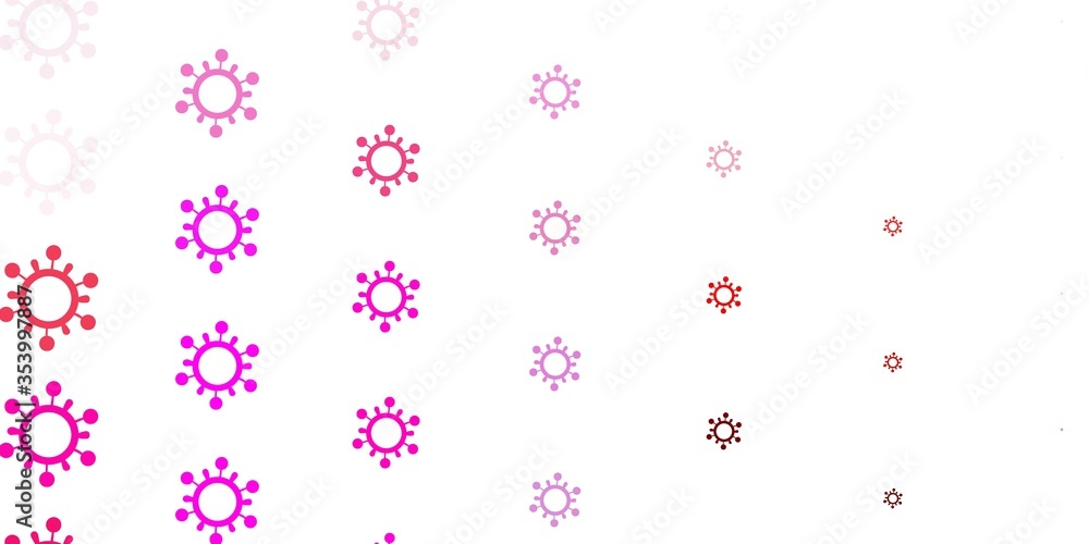 Light Purple, Pink vector pattern with coronavirus elements. Light Purple, Pink vector pattern with coronavirus elements.