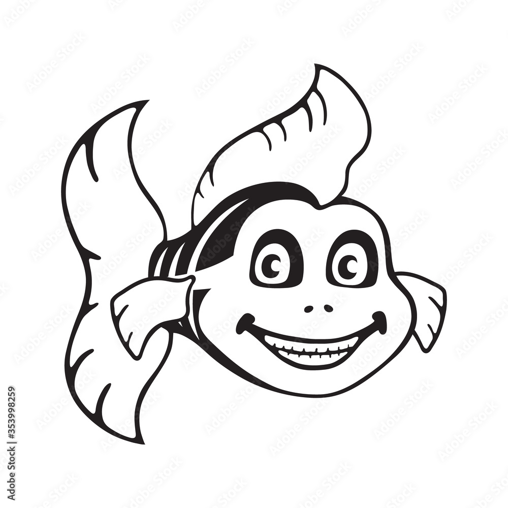 Cute fish skeleton. Halloween template for print, pattern. Cute fish skeleton. Halloween template for print, pattern.