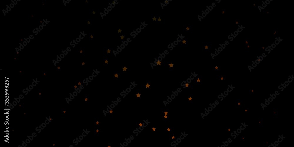 Dark Green, Yellow vector pattern with abstract stars. Blur decorative design in simple style with stars. Pattern for websites, landing pages.