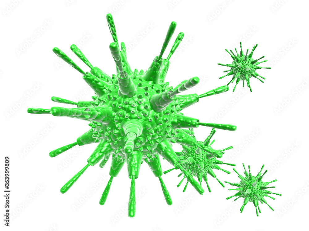 3d illustration of virus cell. Concept of microbiology 3d illustration of virus cell. Concept of microbiology