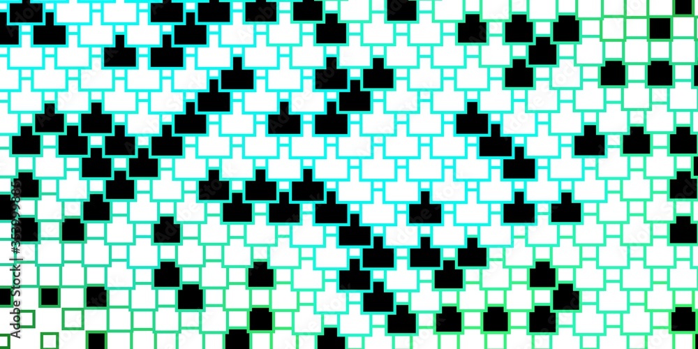 Fototapeta premium Light Green vector backdrop with rectangles. Modern design with rectangles in abstract style. Pattern for busines booklets, leaflets