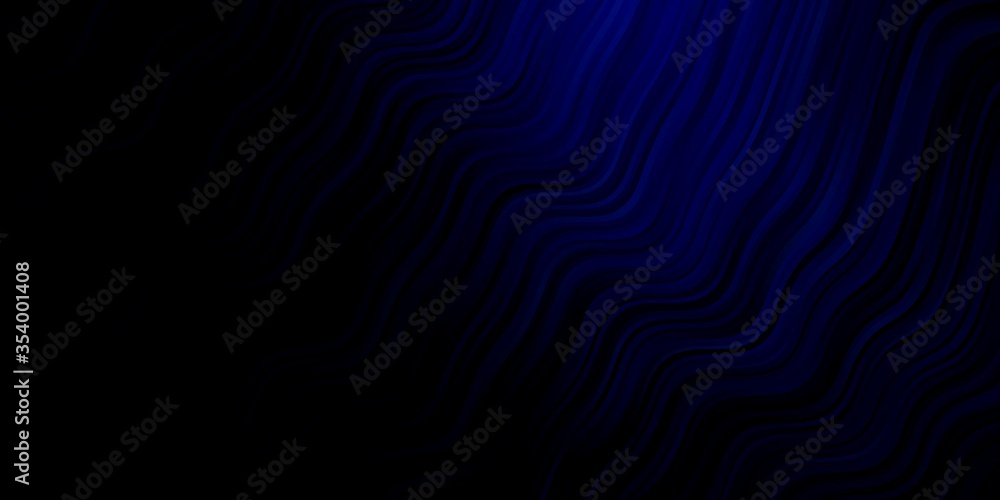 Dark BLUE vector pattern with curves. Illustration in abstract style with gradient curved. Pattern for commercials, ads. Dark BLUE vector pattern with curves. Illustration in abstract style with gradient curved. Pattern for commercials, ads.