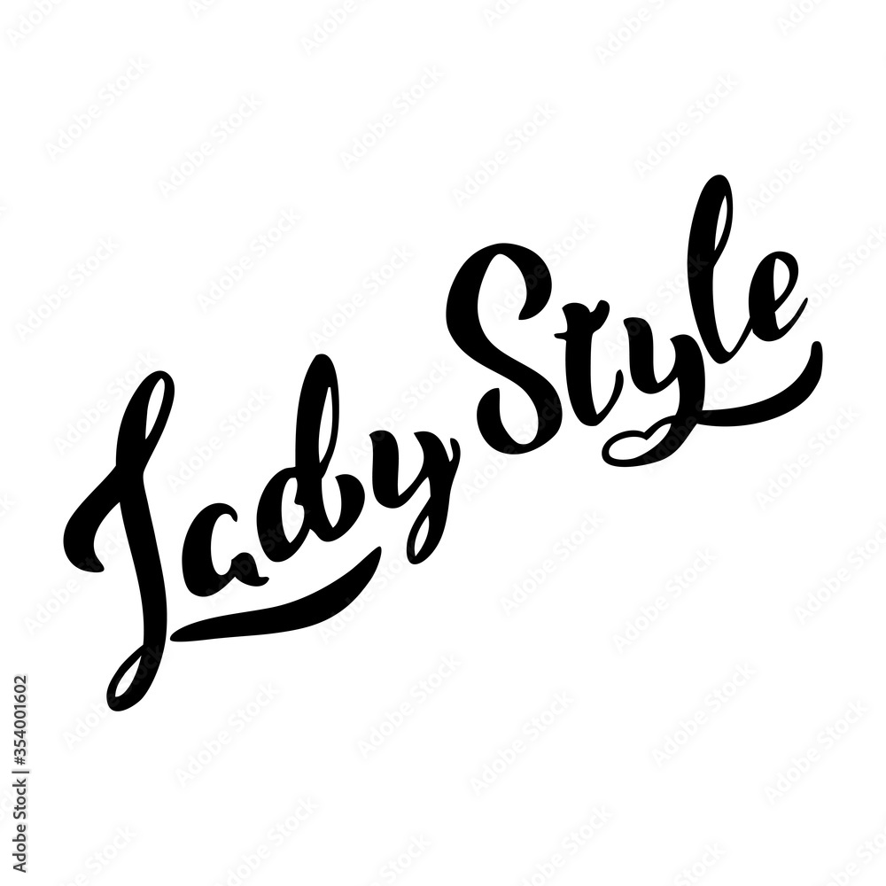 Lady Style. Hand written word Lady Style. Hand written word
