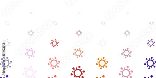 Light Purple, Pink vector template with flu signs.