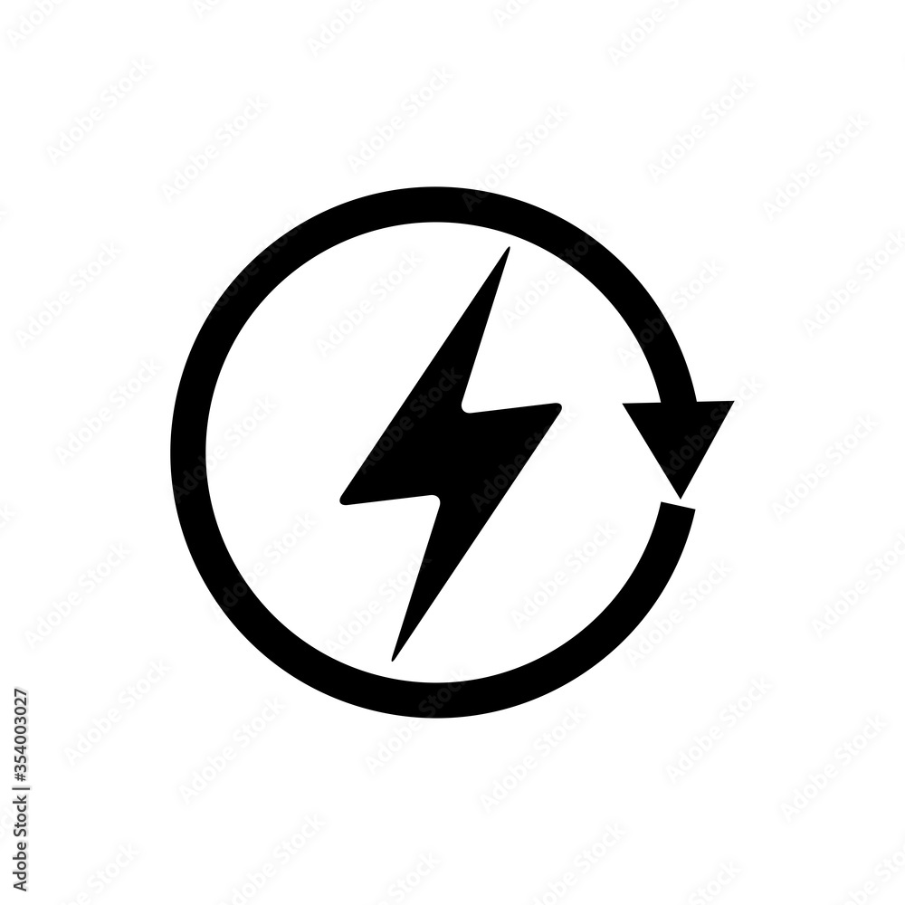 lightning bolt - electric power icon vector design template lightning bolt - electric power icon vector design template