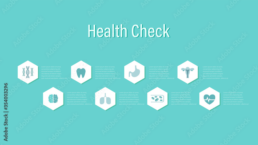 Naklejka premium Health check infographic