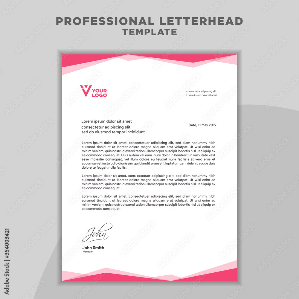 Obraz premium Creative Business Letterhead Design Template for your Business.