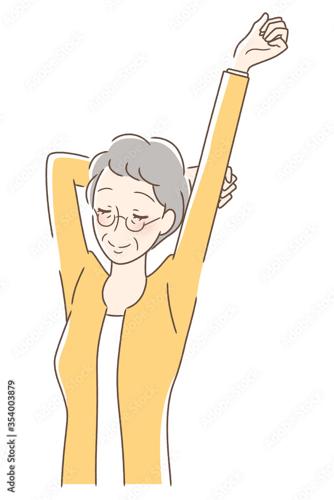 ストレッチする女性