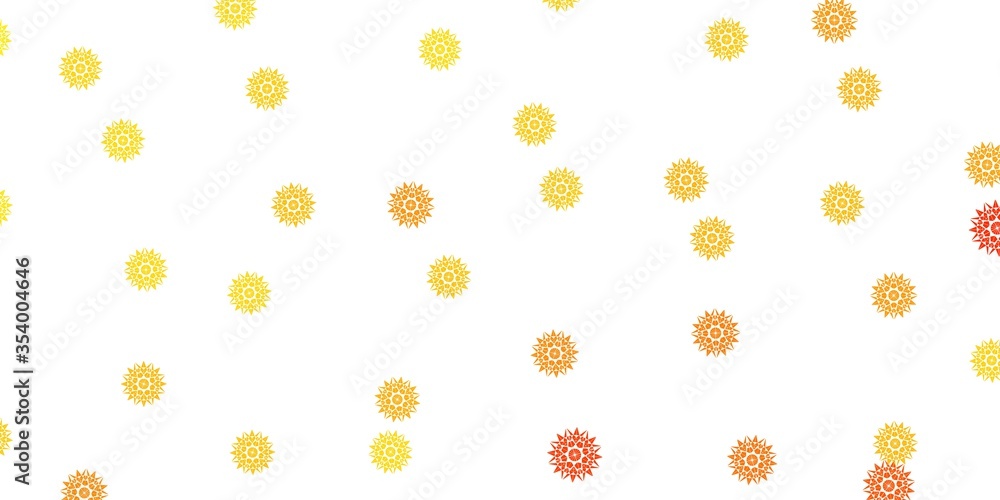 Light Yellow vector natural backdrop with flowers.