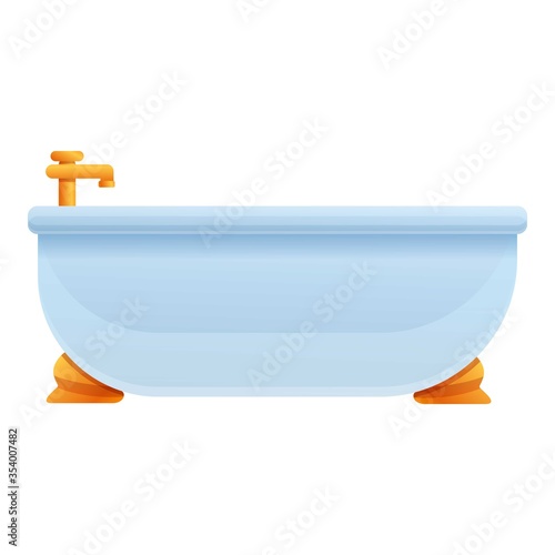 Hotel bathtube icon. Cartoon of hotel bathtube vector icon for web design isolated on white background