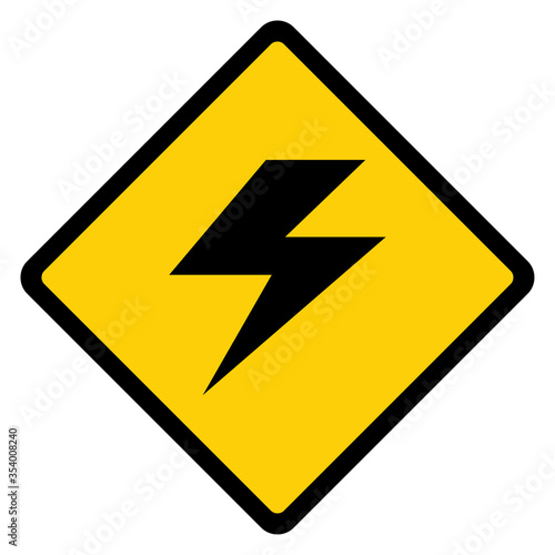 Free Download High voltage icon, danger vector symbol isolated on white background, web button - GFXLoad