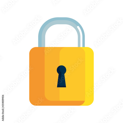 locker icon, padlock symbol, safety and security protection on white background vector illustration design photo