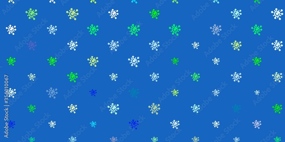 Light Blue, Green vector texture with disease symbols. Light Blue, Green vector texture with disease symbols.