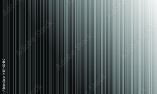 Dark monochrome abstract geometric background with vertical stripes and a gradient. Design for business and advertising. Vector stock illustration.