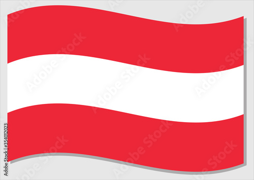 Free Download Waving flag of Austria vector graphic. Waving Austrian flag illustration. Austria country flag wavin in the wind is a symbol of freedom and independence. - GFXLoad