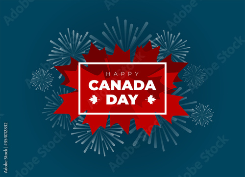 Happy Canada Day greetings vector illustration. Happy Independence day banner and print designs. Creative concepts for social media.